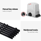 LockMaster Electric Sliding Gate Opener 800KG 6M Hardware Kit - Rear View