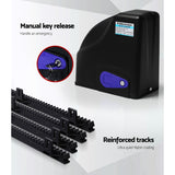 Lockmaster Automatic Sliding Gate Opener Kit Electric 4M 600KG 3 Control Remotes - 45-Degree Angle