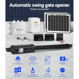 LockMaster Single Swing Gate Opener 500KG 20W Solar Panel - Top-Down View