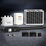 LockMaster Single Swing Gate Opener 500KG 20W Solar Panel - Low Angle