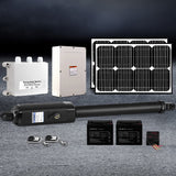 LockMaster Single Swing Gate Opener 500KG 40W Solar Panel - Low Angle
