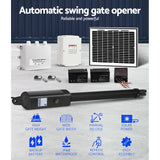 Single Swing Gate Opener 600KG 10W Solar Panel - Top-Down View