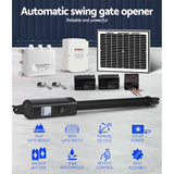 LockMaster Single Swing Gate Opener 500KG 10W Solar Panel - Top-Down View