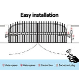 LockMaster Automatic Electric Gate Opener Double Swing Remote Control Kit 800KG - Rear View
