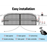 Lockmaster Dual Swing Gate Opener 800KG 20W Solar Panel - Rear View