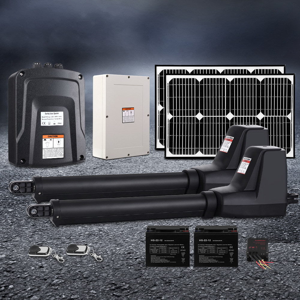 Dual Swing Gate Opener 800KG 40W Solar Panel