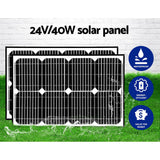 Dual Swing Gate Opener 800KG 40W Solar Panel - 45-Degree Angle
