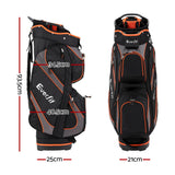 Everfit 14 Ways Dividers Golf Bag Stand Insulated Carry Bag Zippered Rain Cover - Front View