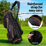 Everfit 14 Ways Dividers Golf Bag Stand Insulated Carry Bag Zippered Rain Cover - Rear View