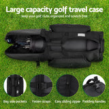 Everfit Golf Travel Bags for Airlines with Wheels Golf Clubs Hard Case Foldable - 45-Degree Angle