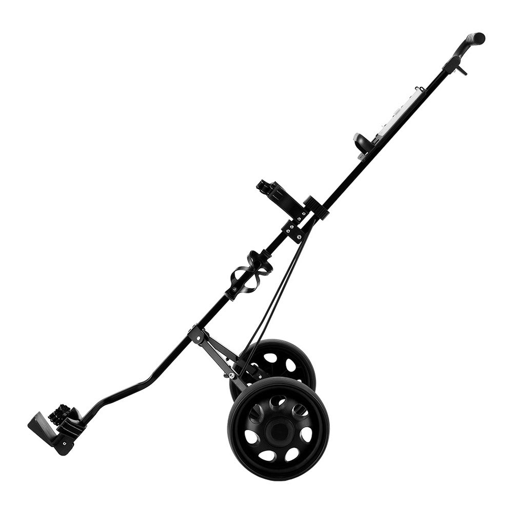 Compact Everfit Golf Cart Trolley with Quick-Fold Mechanism, Cup Holder, and Scoreboard Holder