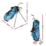 Everfit Golf Clubs Set Junior Right Handed Golf Wedges Iron Golf Stand Bag - Front View