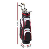 Everfit Golf Clubs Set Men Right Handed Golf Wedges Alloy Driver Golf Stand Bag - Front View