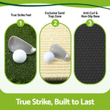Everfit Golf Hitting Mat Practice Turf 4 in 1 Foldable Training Aid Backyard - Close-Up Angle