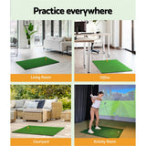 Everfit Golf Hitting Practice Mat Portable Driving Range Training Aid 80x60cm - Close-Up Angle