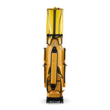 Everfit Golf Cart Bag Rolling Buggy Club Organiser Synthetic Leather Yellow - Side View