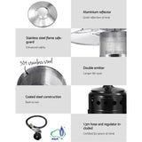 Devanti Outdoor Gas Patio Heater - 45-Degree Angle