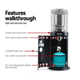Devanti Outdoor Gas Patio Heater Black - 45-Degree Angle