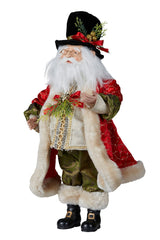 Christabelle Top Hat Santa Claus Christmas Decoration 46cm - Front View
