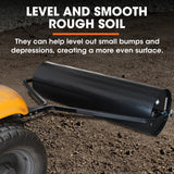 PLANTCRAFT 48' 116L Tow Behind Lawn Roller, Water or Sand Filled, for grass sod, seed, and unlevel ground - 45-Degree Angle