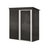Livsip Garden Shed 1.62x0.86M Workshop Cabin Metal House - 45-Degree Angle