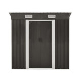 Livsip Garden Shed 1.94x1.21M Workshop Cabin Metal House - 45-Degree Angle