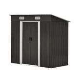 Livsip Garden Shed 1.94x1.21M Workshop Cabin Metal House - Top-Down View