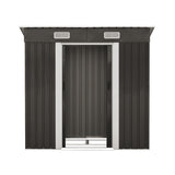 Livsip Garden Shed 1.94x1.21M Workshop Cabin Metal Base - Rear View