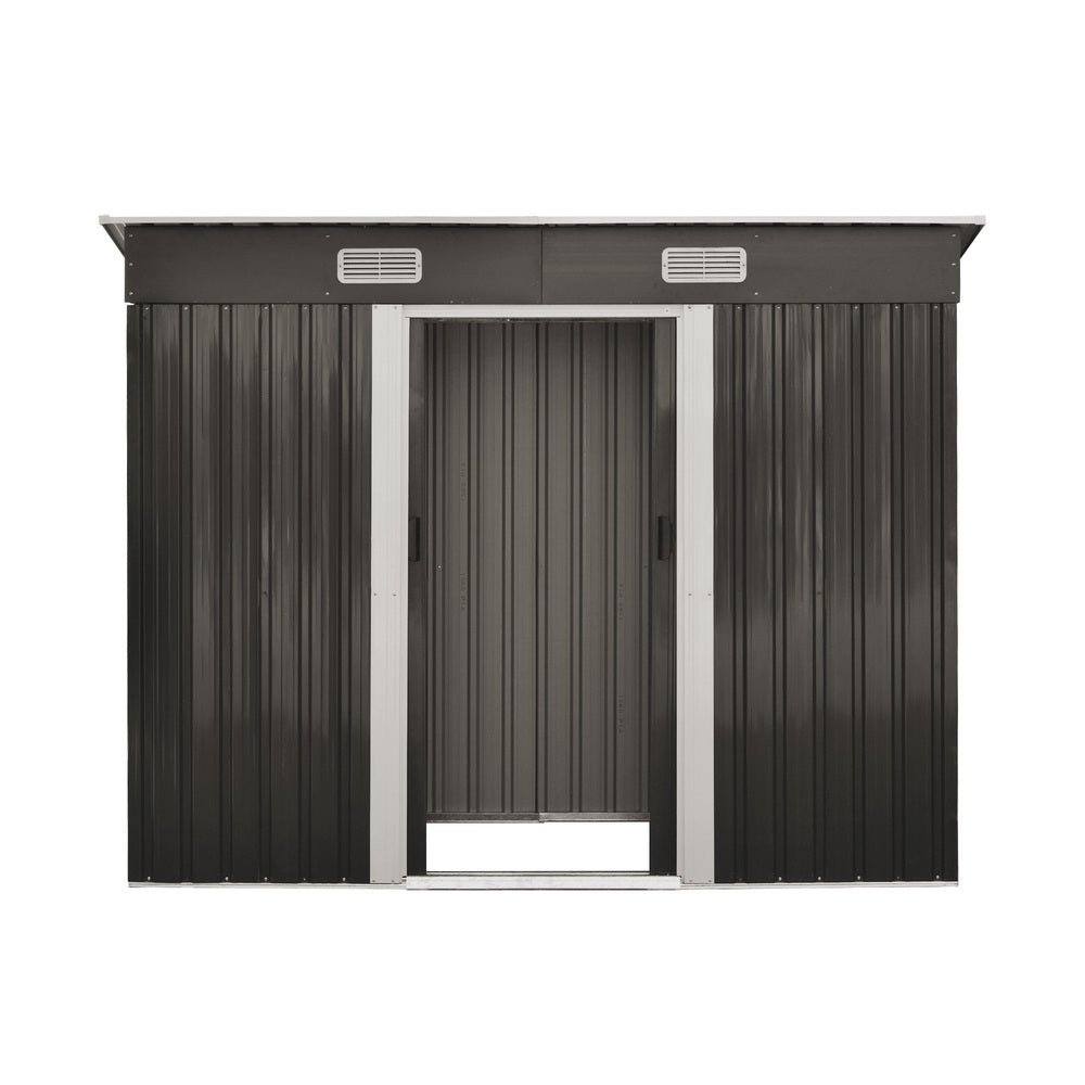 Livsip Garden Shed 2.38x1.31M Workshop Cabin Metal House