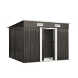 Livsip Garden Shed 2.38x1.31M Workshop Cabin Metal Base