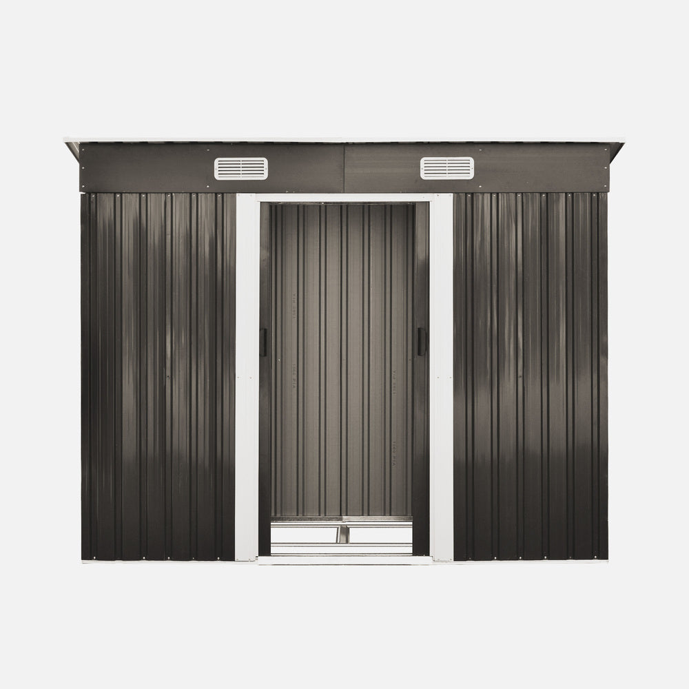 Livsip Garden Shed 2.38x1.31M Workshop Cabin Metal Base