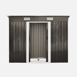 Livsip Garden Shed 2.38x1.31M Workshop Cabin Metal Base - Rear View
