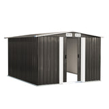 Livsip Garden Shed 2.57x2.05M Workshop Cabin Metal House