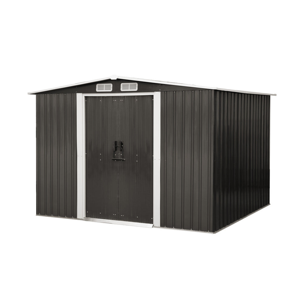 Livsip Garden Shed 2.57x2.05M Workshop Cabin Metal House