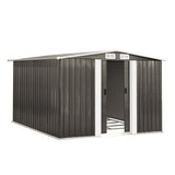 Livsip Garden Shed 2.57x2.05M Workshop Cabin Metal Base