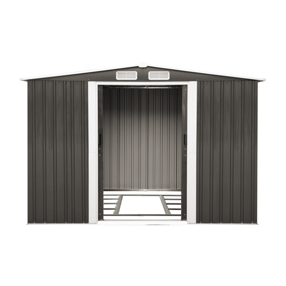 Livsip Garden Shed 2.57x2.05M Workshop Cabin Metal Base