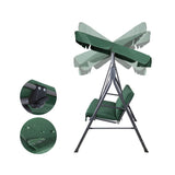 Gardeon Outdoor Swing Chair Garden Chair Bench Furniture Canopy 3 Seater Green - Side View