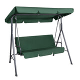 Gardeon Outdoor Swing Chair Garden Chair Bench Furniture Canopy 3 Seater Green - Low Angle