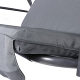 Gardeon Outdoor Swing Chair Garden Chair Bench Furniture Canopy 3 Seater Grey - Rear View