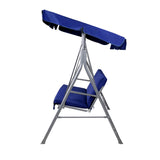 Gardeon Outdoor Swing Chair Garden Bench Furniture Canopy 3 Seater Navy - Top-Down View