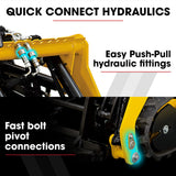 BAUMR-AG Pallet Forks Accessory for BSR5000 Mini Loader Skid Steer, Quick Connect Hydraulics, 150kg Rated Capacity - Top-Down View