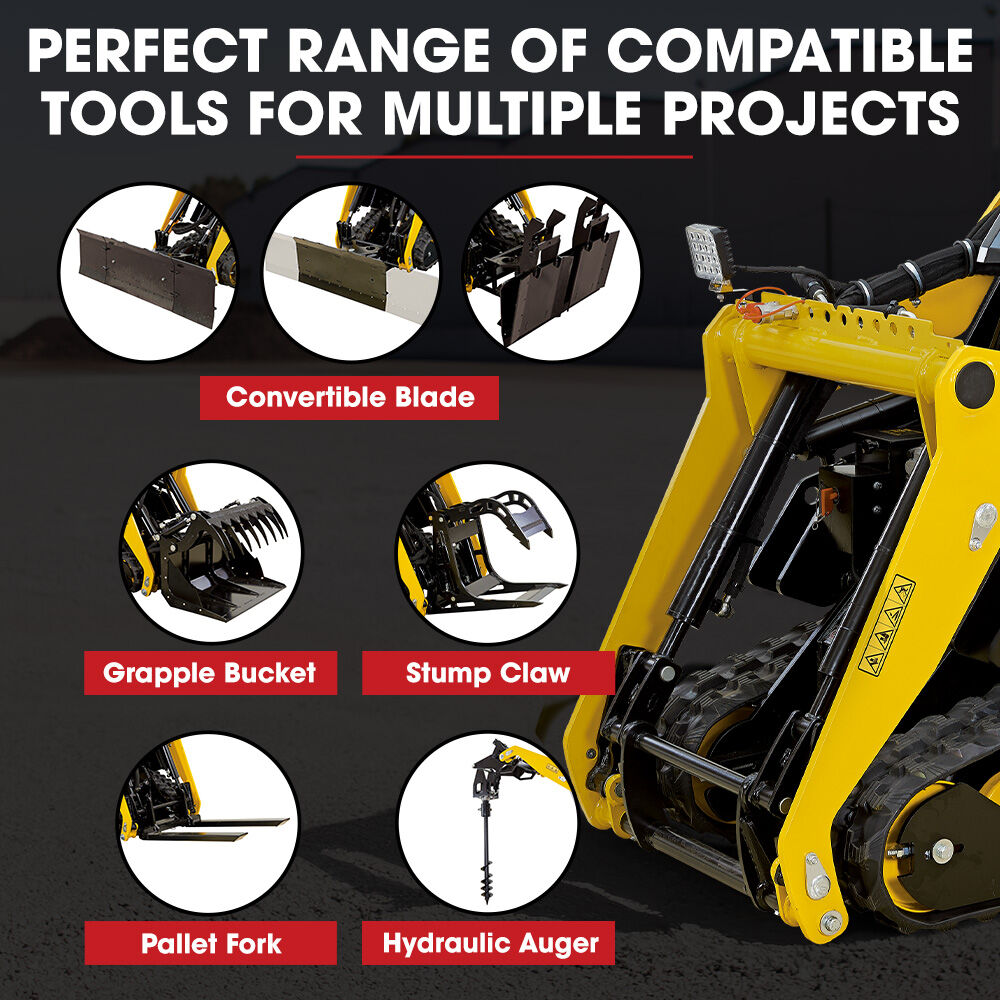 BAUMR-AG Pallet Forks Accessory for BSR5000 Mini Loader Skid Steer, Quick Connect Hydraulics, 150kg Rated Capacity