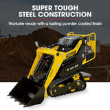 BAUMR-AG BSR5000 Mini Loader Skid Steer, with Bucket, 10hp OHV 4-Stroke Petrol Engine, 200kg Rated Operating Capacity