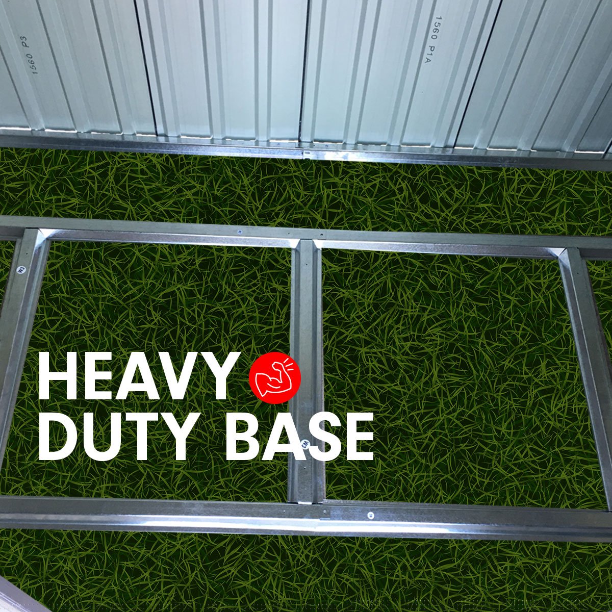 4ft x 6ft Garden Shed with Base Flat Roof Outdoor Storage - Grey