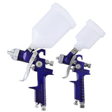 Giantz 2PC HVLP Spray Gun Paint Gun Gravity Feed 0.8mm 1.4,mm Nozzles Included - Side View