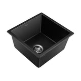 Welba Kitchen Sink 38x38cm Granite Basin Single Bowl Black