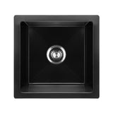 Welba Kitchen Sink 38x38cm Granite Basin Single Bowl Black