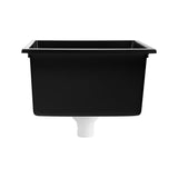 Welba Kitchen Sink 38x38cm Granite Basin Single Bowl Black - Front View