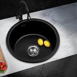 Welba Kitchen Sink Bathroom Basin Single Bowl 430mmx430mm - Side View