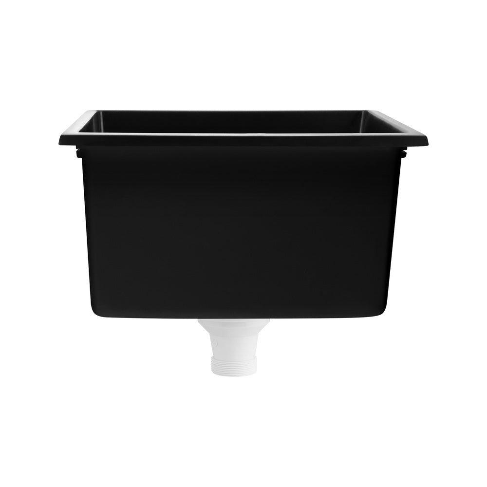 Welba Kitchen Sink Granite Basin Single Bowl 45cmx45cm Black